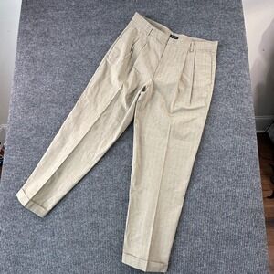 Dockers Mens Plaid Dress Pants W38 L32 Pleated Front Career Work Casual